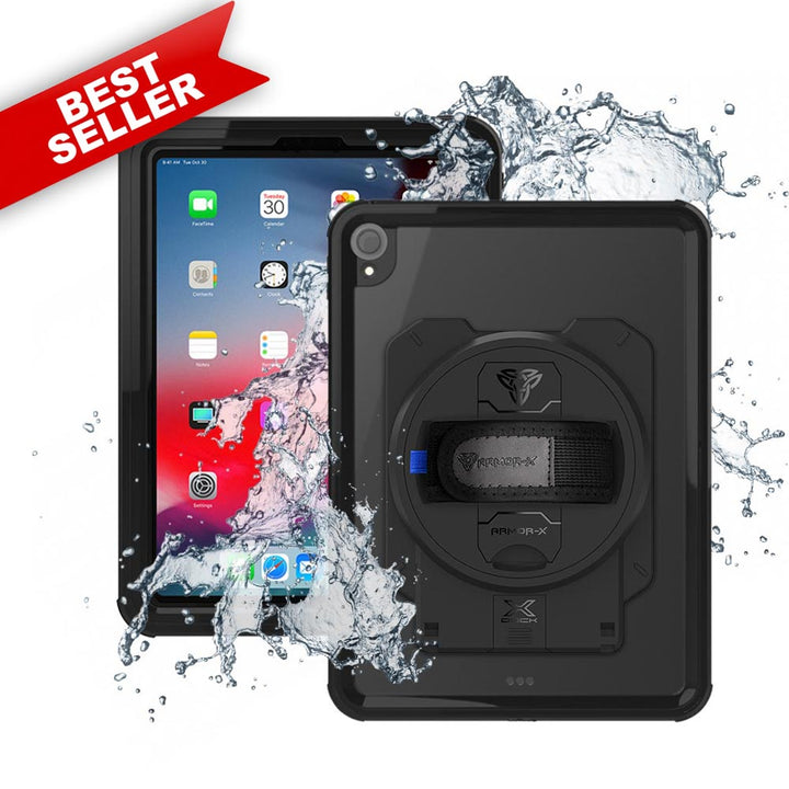ARMOR-X iPad Pro 11 ( 1st Gen. ) 2018 waterproof case. iPad Pro 11 ( 1st Gen. ) 2018 shockproof cases. iPad Pro 11 ( 1st Gen. ) 2018 Military-Grade rugged cover.