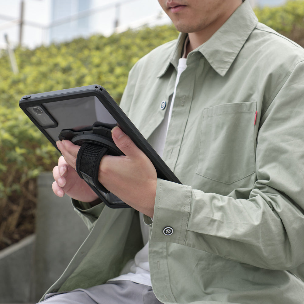 ARMOR-X Lenovo Tab M11 TB330 case The 360-degree adjustable hand offers a secure grip to the device and helps prevent drop.