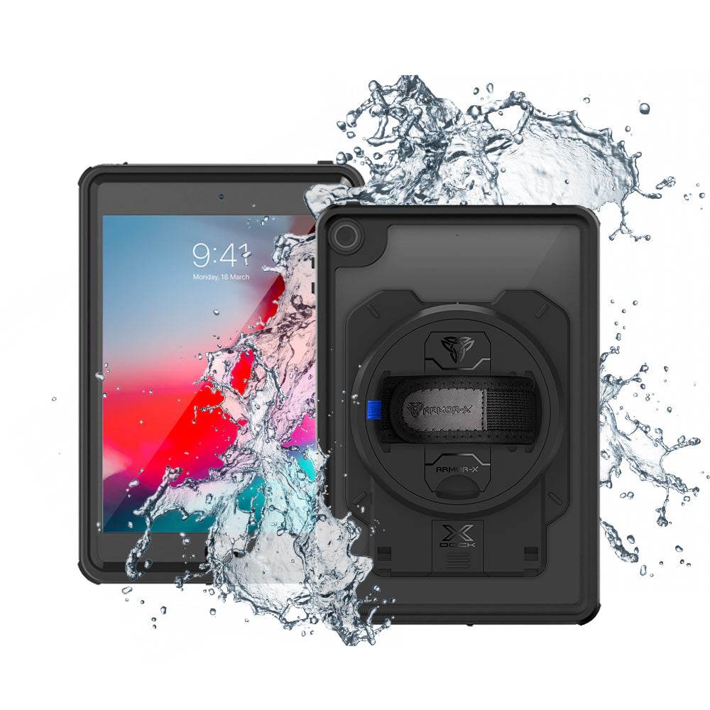 ARMOR-X iPad mini 5 waterproof case. iPad mini 5 shockproof cases. iPad mini 5 Military-Grade rugged cover.