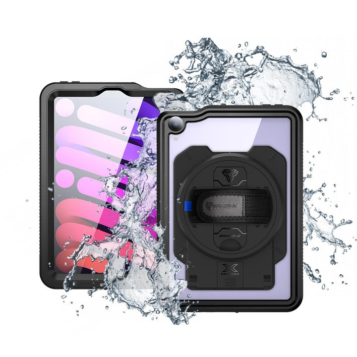 ARMOR-X iPad mini (A17 Pro) waterproof case. iPad mini (A17 Pro) shockproof cases. iPad mini (A17 Pro) Military-Grade rugged cover.