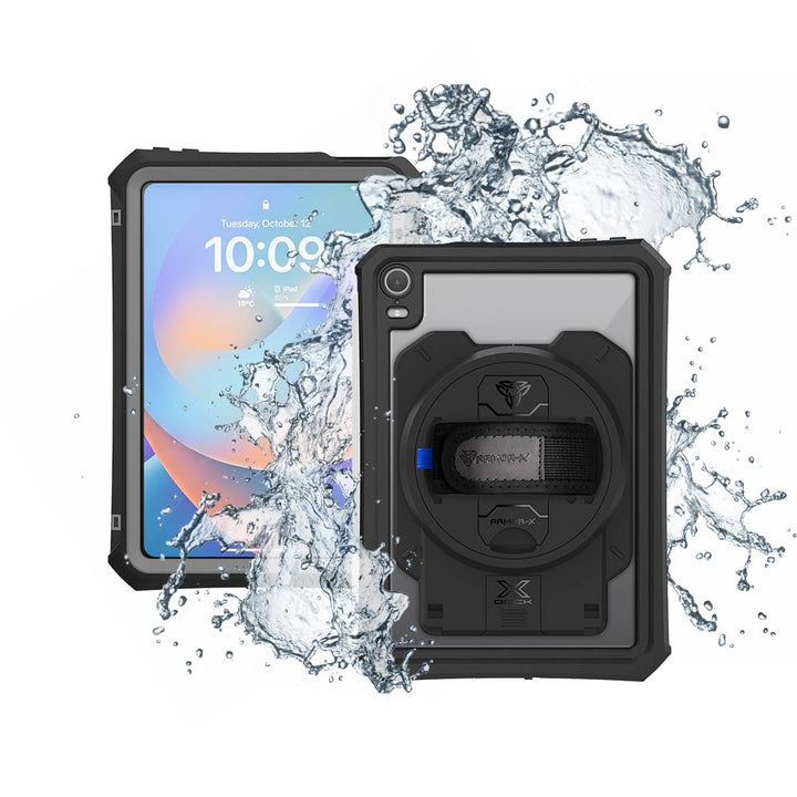 ARMOR-X iPad mini 8 waterproof case. iPad mini 8 shockproof cases. iPad mini 8 Military-Grade rugged cover.