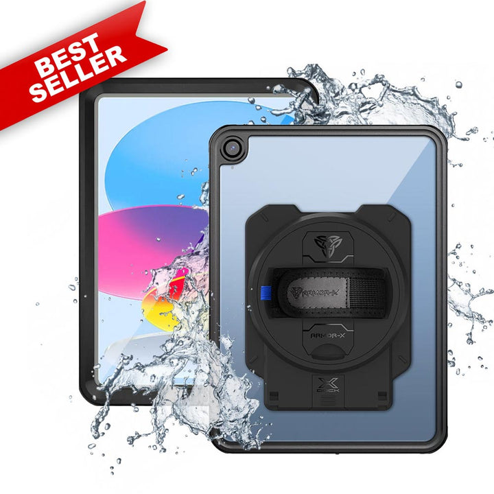 ARMOR-X iPad 10.9 (10th Gen.) waterproof case. iPad 10.9 (10th Gen.) shockproof cases. iPad 10.9 (10th Gen.) Military-Grade rugged cover.