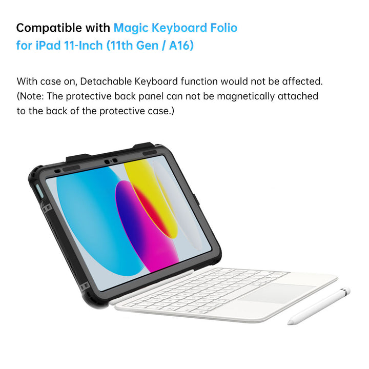 MAN-iPad-N5PN | iPad 11-Inch (11th Gen / A16) | IP68 Waterproof, Shock & Dust Proof Case With X-DOCK Modular Eco-System, Keyboard Connector & Pencil Holder