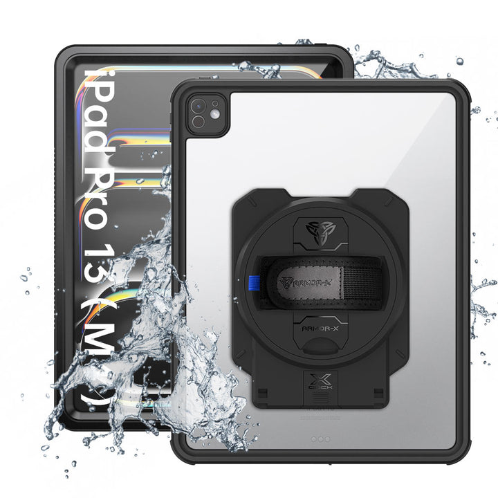 ARMOR-X iPad 1Pro 13 ( M4 ) waterproof case. iPad Pro 13 ( M4 ) shockproof cases. iPad Pro 13 ( M4 ) Military-Grade rugged cover.