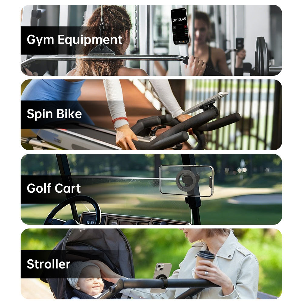 MGS-BDS01 | Magnetic Bar Mount (without Charger) | ⌀12–95mm | Design for iPhone & Smartphone