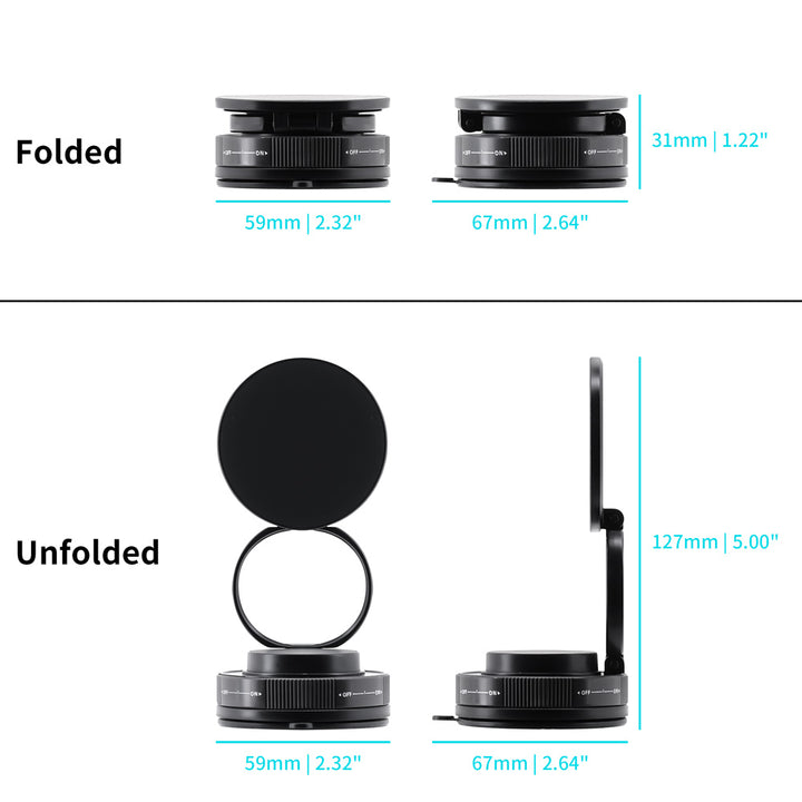 MGS-T28-2 | Vacuum-lock Suction Magnetic Mount (without Charger) | Design for iPhone & Smartphone