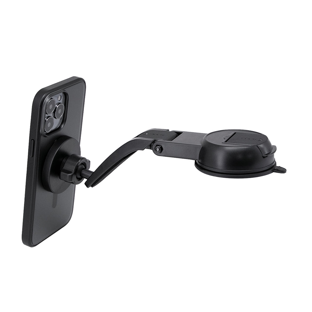 MGS-X136 | Folding Car Dashboard Suction Cup MagSafe 15W Fast Charger Mount | Design for iPhone