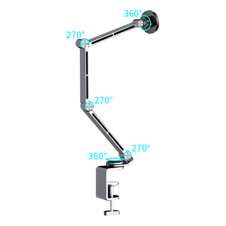 MGS-X143 | Foldable Arm Desk Clamp MagSafe 15W Fast Charger Mount | Design for iPhone