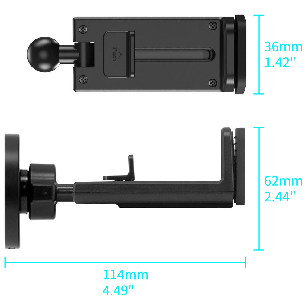 MGS-X153 | Adjustable Clamp MagSafe 15W Fast Charger Mount | Design for iPhone