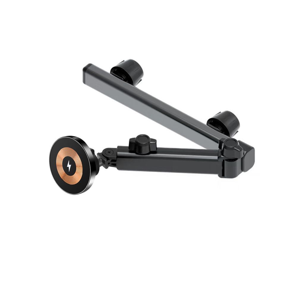 ARMOR-X Telescopic Arm Back Seat MagSafe 15W Fast Charger Mount for iPhone.