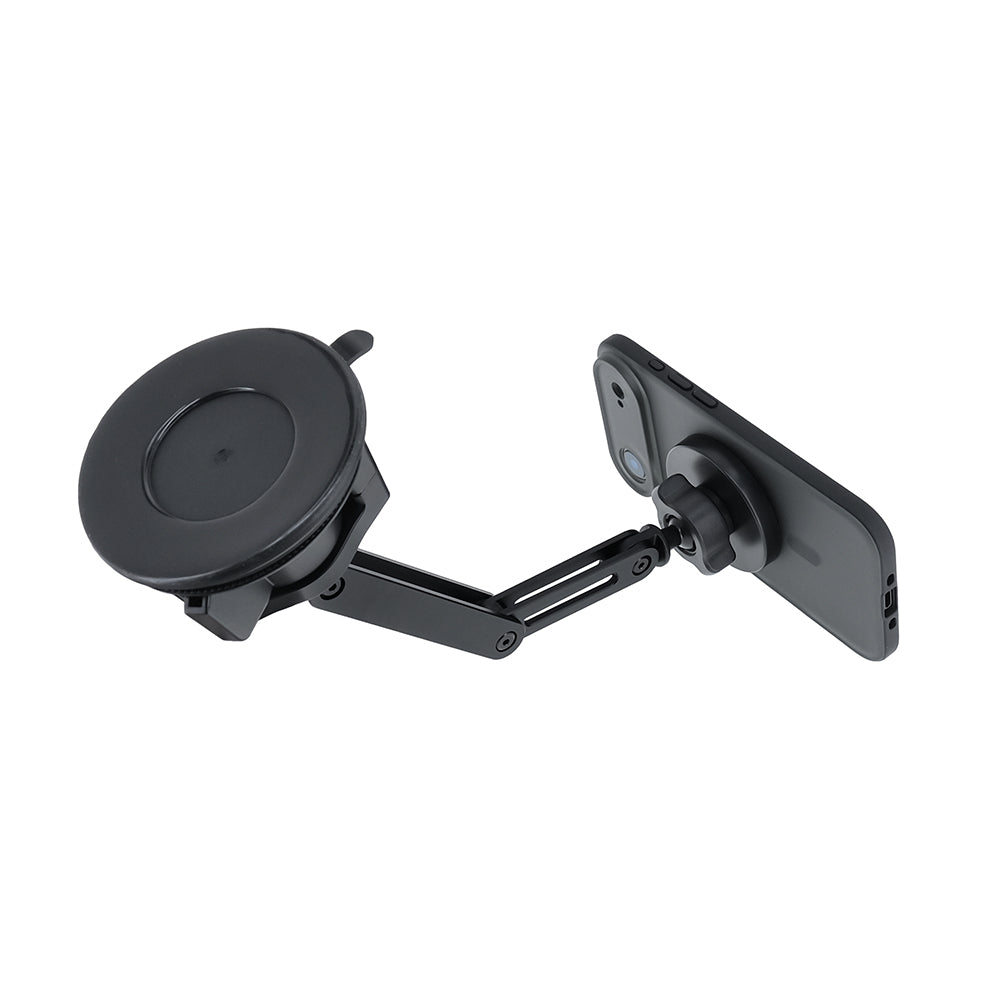 MGS-X184 | Foldable Suction Mount | MagSafe / Pixelsnap 15W Fast Charger | Design for iPhone & Smartphone