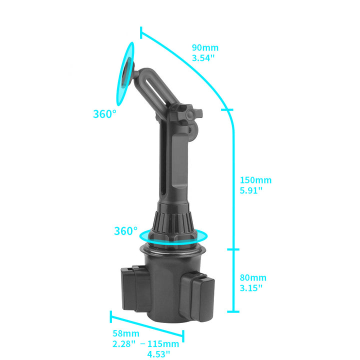 MGT-X119 | Adjustable Cup Mount | Magnetic Mount | Design for iPad, Galaxy Tab &amp; Tablet