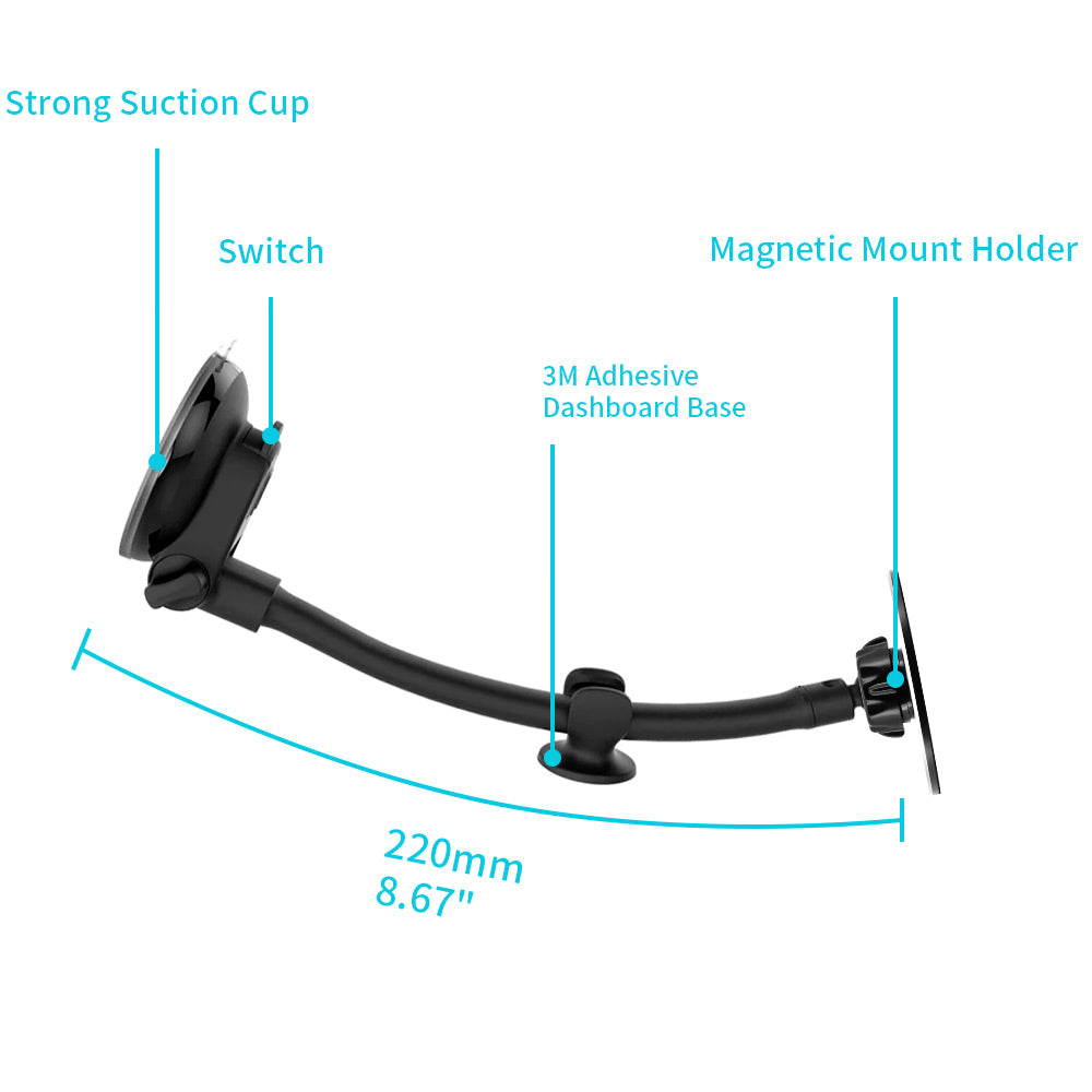 MGT-X122 | Gooseneck Suction Mount | Magnetic Mount | Design for iPad, Galaxy Tab & Tablet