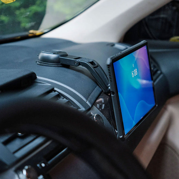 MGT-X136 | Folding Car Dashboard Suction Cup Mount | Magnetic Mount | Design for iPad, Galaxy Tab & Tablet