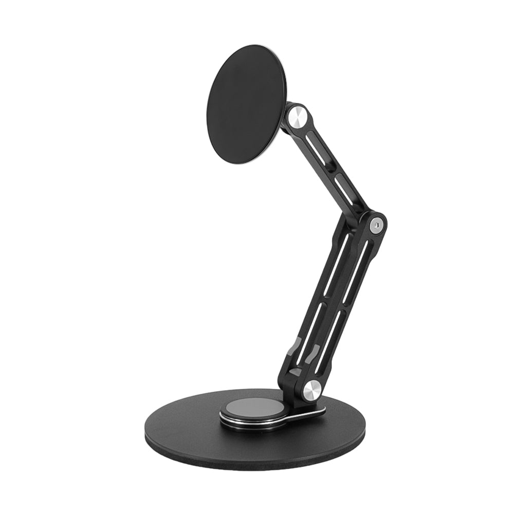 ARMOR-X adjustable foldable swivel desktop Magnetic Mount for tablet. Design for offices, meeting rooms, libraries, cafes, kitchens and music games room.