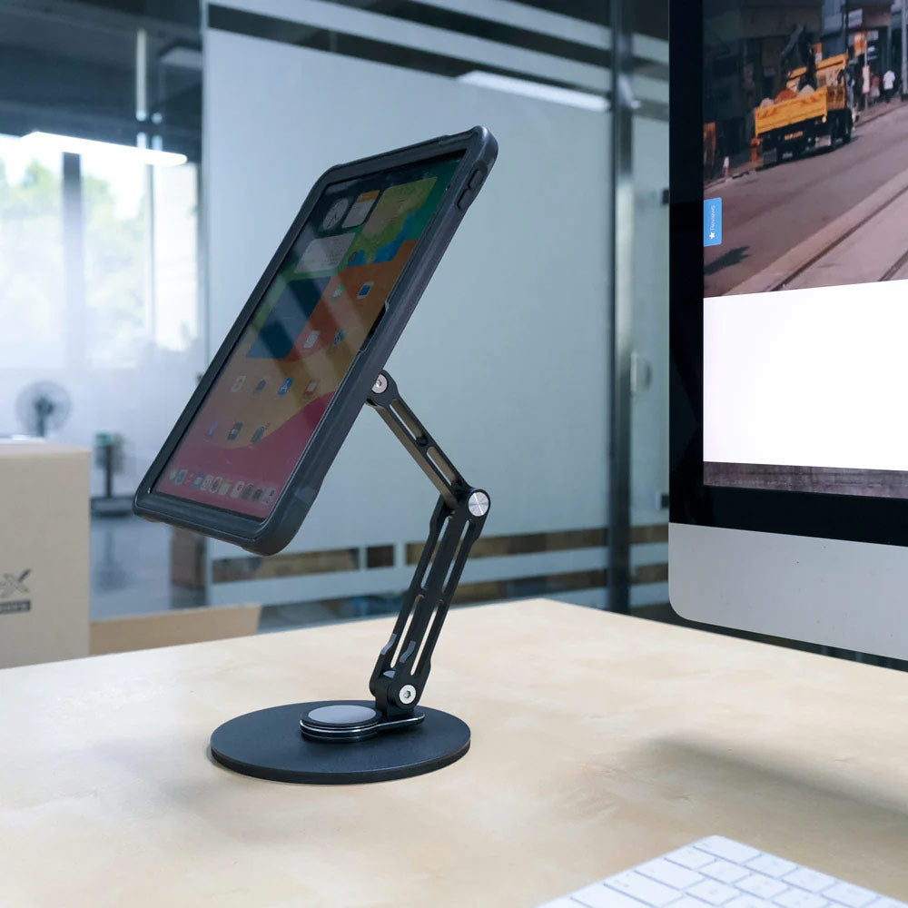 MGT-X154 | Adjustable Foldable Swivel Desktop | Magnetic Mount | Design for iPad, Galaxy Tab & Tablet