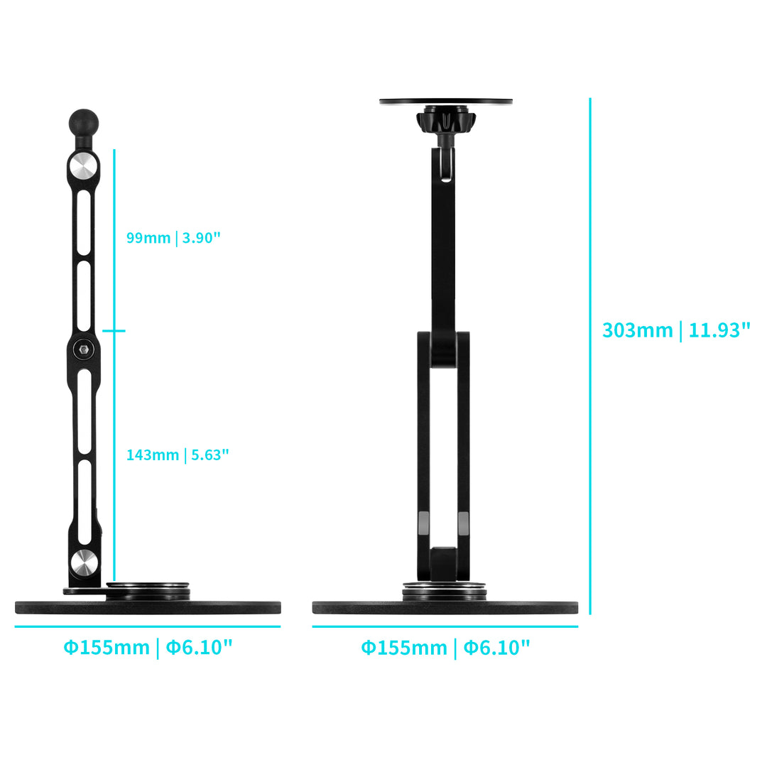MGT-X154 | Adjustable Foldable Swivel Desktop | Magnetic Mount | Design for iPad, Galaxy Tab & Tablet