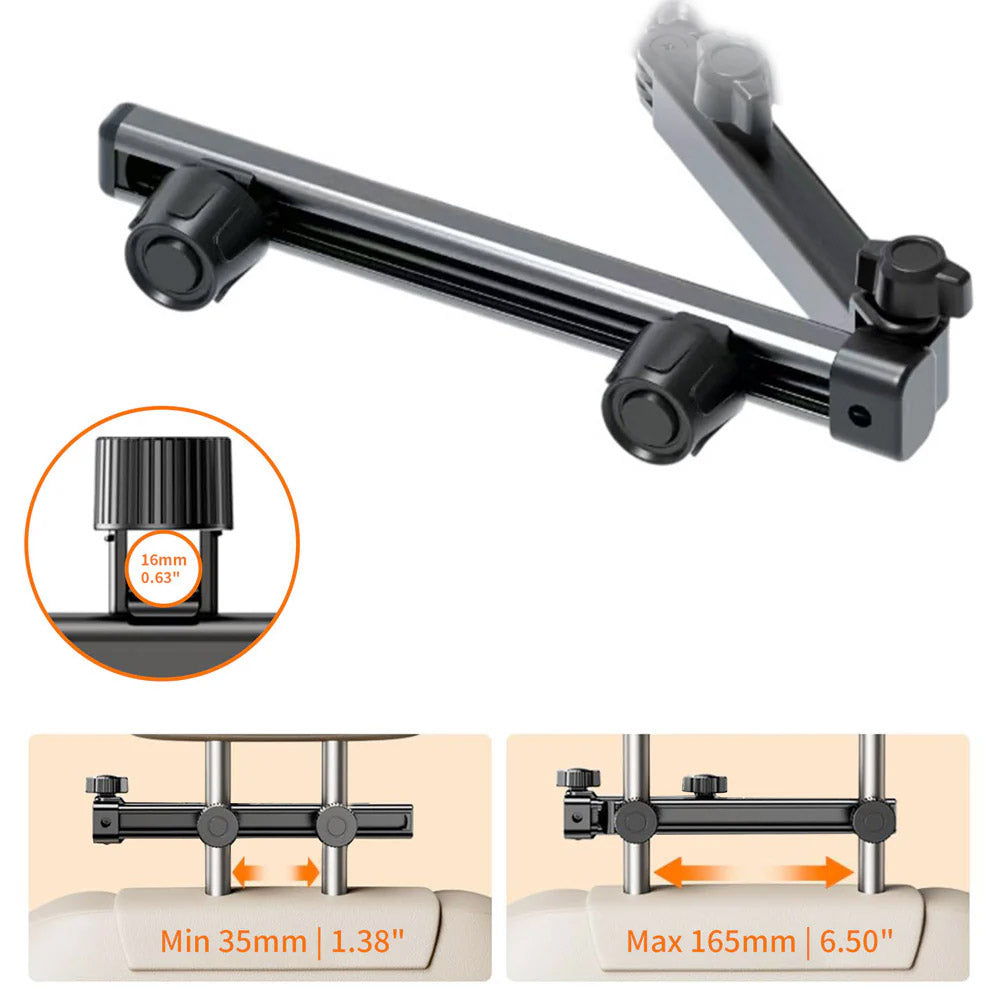 MGT-X155 | Telescopic Arm Back Seat Mount | Magnetic Mount | Design for iPad, Galaxy Tab &amp; Tablet