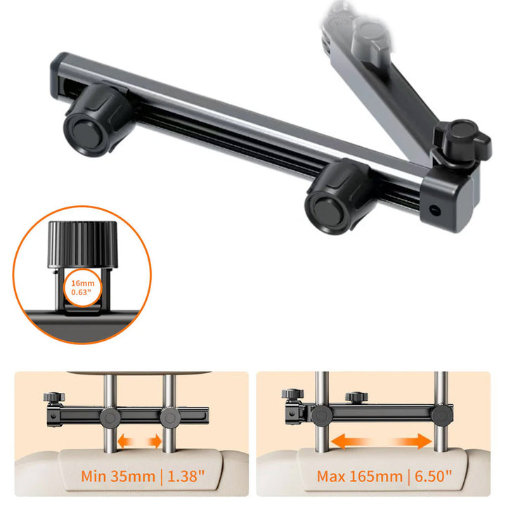 MGT-X155 | Telescopic Arm Back Seat Mount | Magnetic Mount | Design for iPad, Galaxy Tab &amp; Tablet