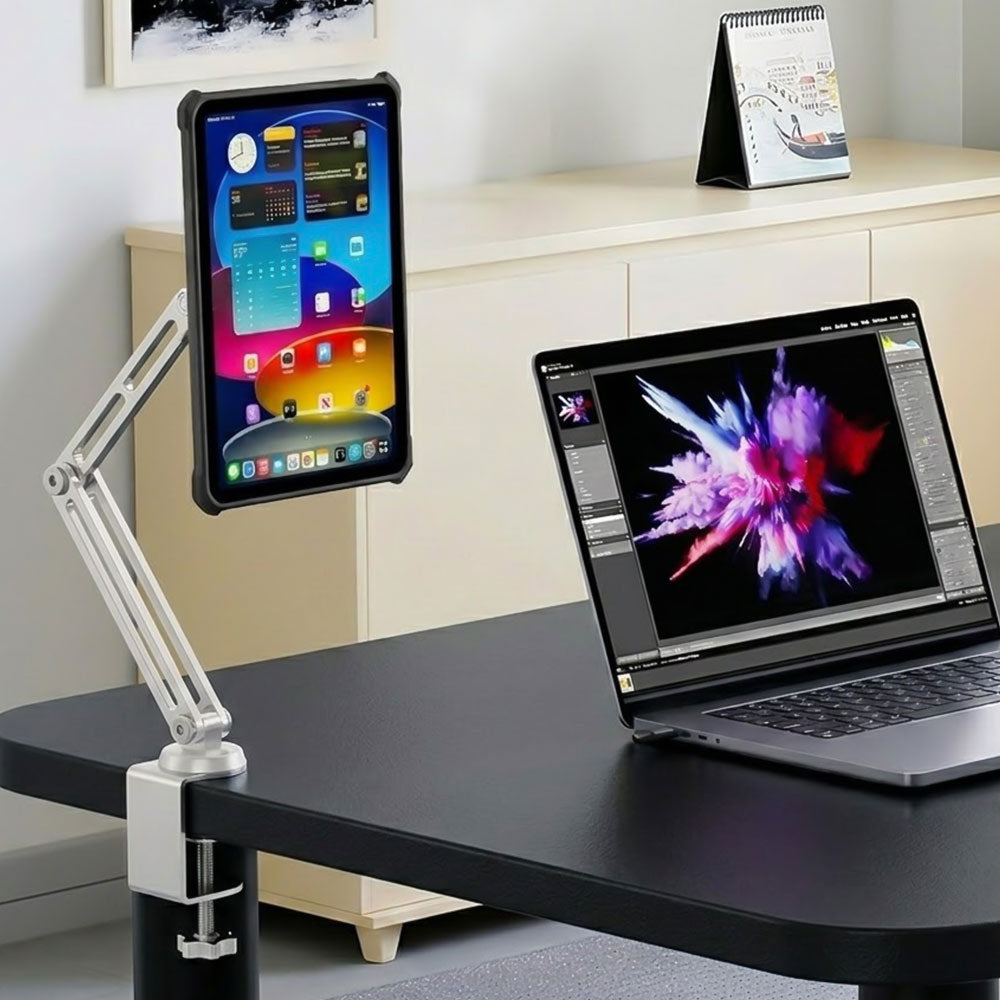 MGT-X164 | Aluminium Adjustable Arm Clamp Mount | Magnetic Mount |  Design for iPad, Galaxy Tab & Tablet