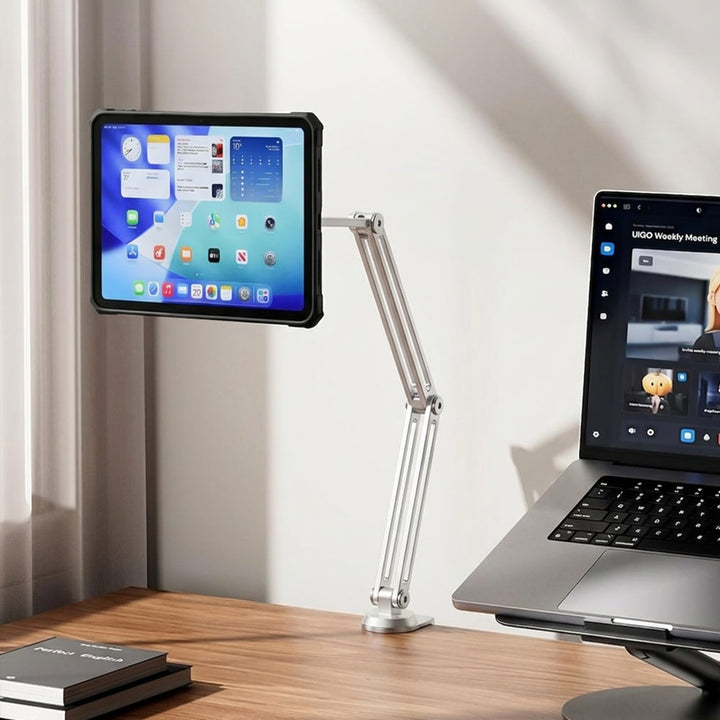 MGT-X165 | Aluminium Adjustable Arm Clamp Mount | Magnetic Mount | Design for iPad, Galaxy Tab & Tablet