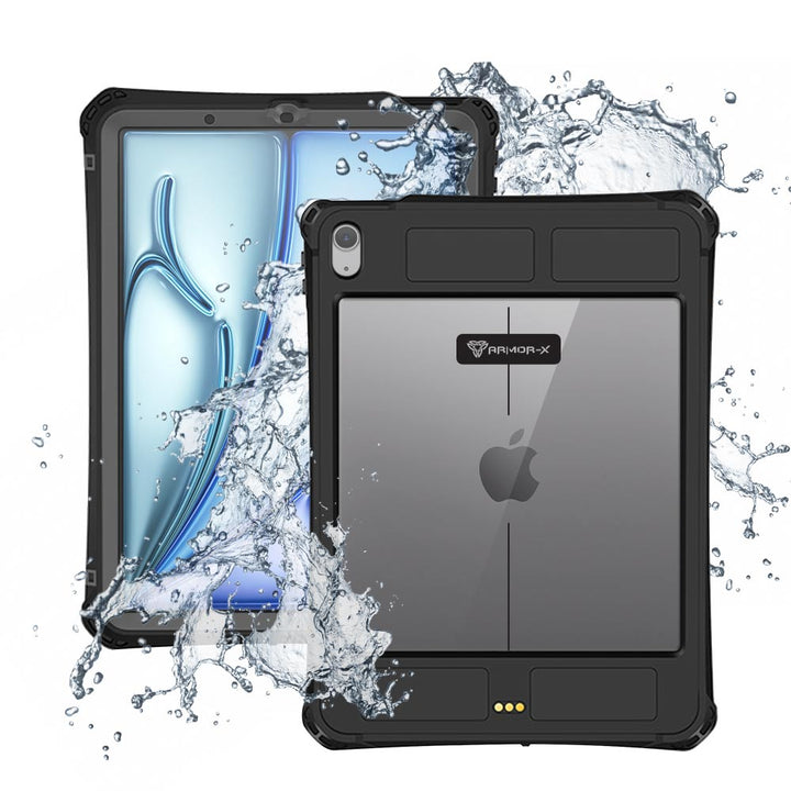 ARMOR-X Apple iPad Air 11 ( M2 ) Waterproof Case IP68 shock & water proof Cover. Rugged Design with waterproof protection.