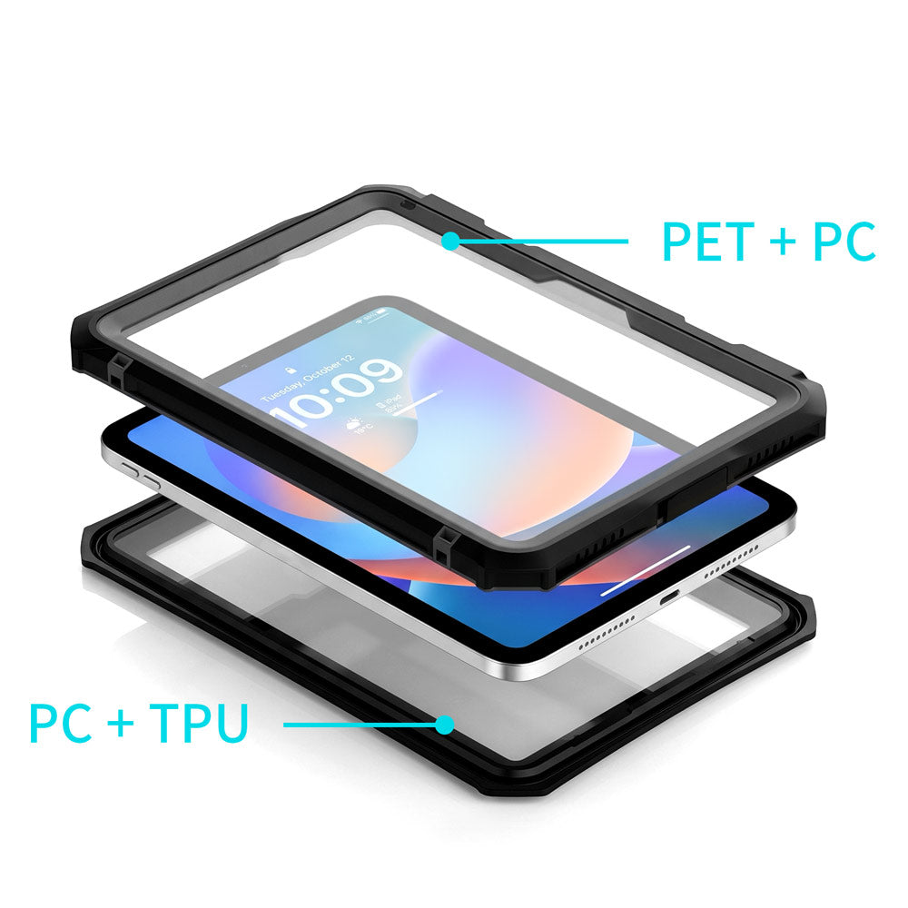 ARMOR-X Apple iPad mini 8 Waterproof Case IP68 shock & water proof Cover. Fully protected from extreme environment - snow, ice, dirt & dust particles.