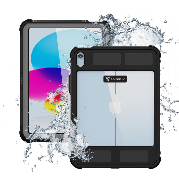 ARMOR-X Apple iPad 10.9 (10th Gen.) Waterproof Case IP68 shock & water proof Cover. Rugged Design with waterproof protection.