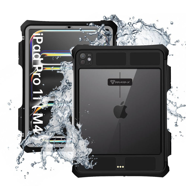 ARMOR-X Apple iPad Pro 11 ( M4 ) Waterproof Case IP68 shock & water proof Cover. Rugged Design with waterproof protection.