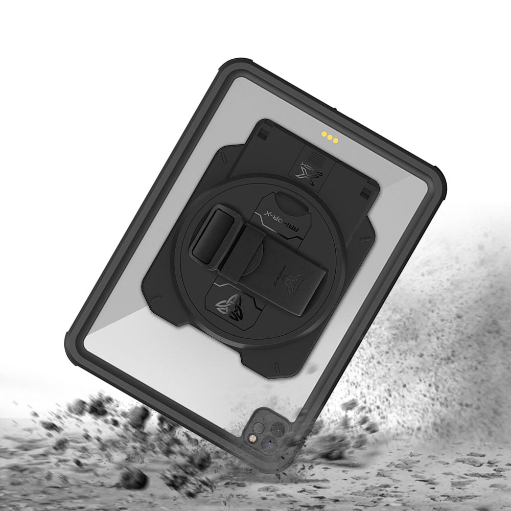 ARMOR-X iPad Pro 11 ( 2nd Gen ) 2020 Healthcare &amp; Medical-Grade IP68 Waterproof Shockproof Case. Withstands drops from up to 3.9 ft (1.2 m) and meets MIL-STD 810H testing standards, protecting your device from accidental falls during busy clinical and industrial workflows.