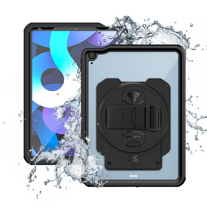 ARMOR-X iPad Air 4 2020 / Air 5 2022 Healthcare &amp; Medical-Grade IP68 Waterproof Shockproof Case with X-DOCK Modular Mount Eco-System.