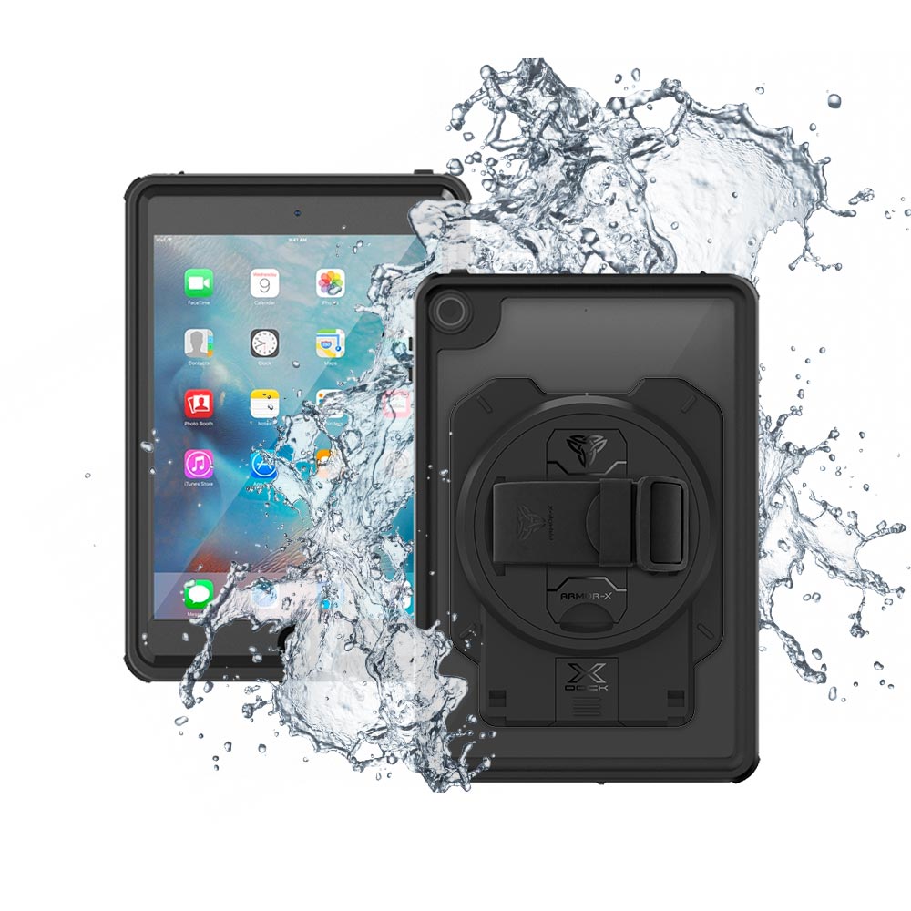 ARMOR-X iPad mini 4 Healthcare & Medical-Grade IP68 Waterproof Shockproof Case with X-DOCK Modular Mount Eco-System.