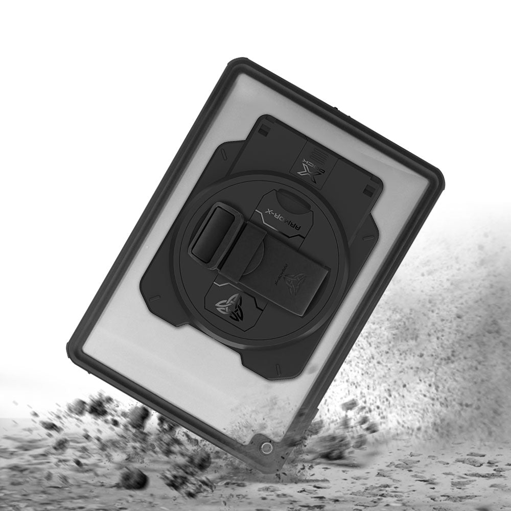 ARMOR-X iPad Pro 9.7 2016 Healthcare &amp; Medical-Grade IP68 Waterproof Shockproof Case. Withstands drops from up to 3.9 ft (1.2 m) and meets MIL-STD 810H testing standards, protecting your device from accidental falls during busy clinical and industrial workflows.