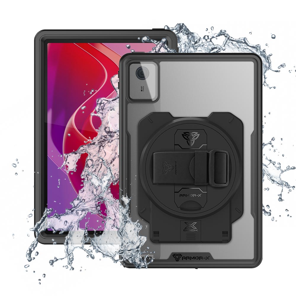 ARMOR-X Lenovo Tab M11 / K11 TB330 Healthcare & Medical-Grade IP68 Waterproof Shockproof Case with X-DOCK Modular Mount Eco-System.