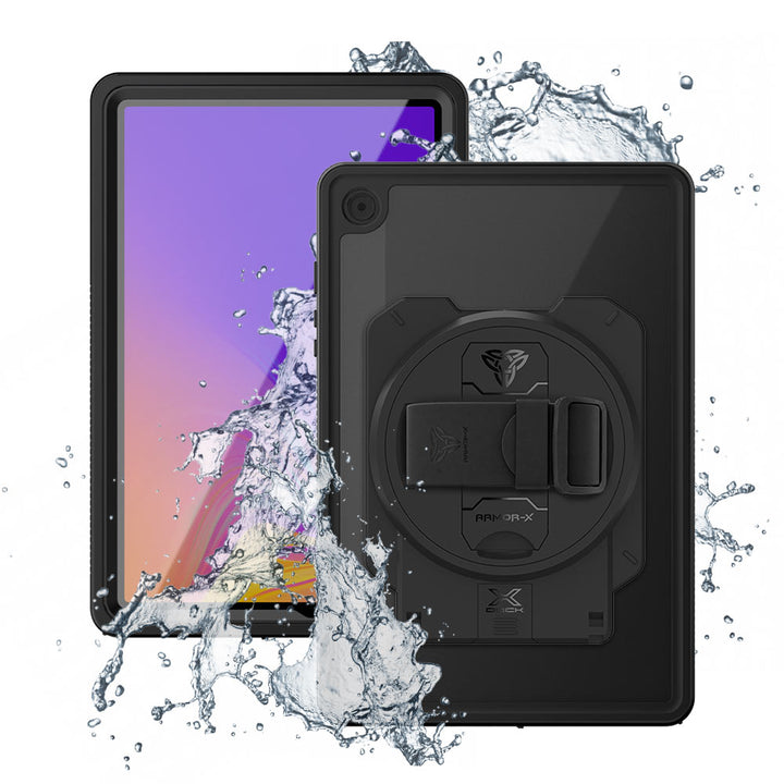 ARMOR-X Samsung Galaxy Tab A9+ A9 Plus ( 11" ) SM-X210 / SM-X215 / SM-X216 Healthcare &amp; Medical-Grade IP68 Waterproof Shockproof Case with X-DOCK Modular Mount Eco-System.