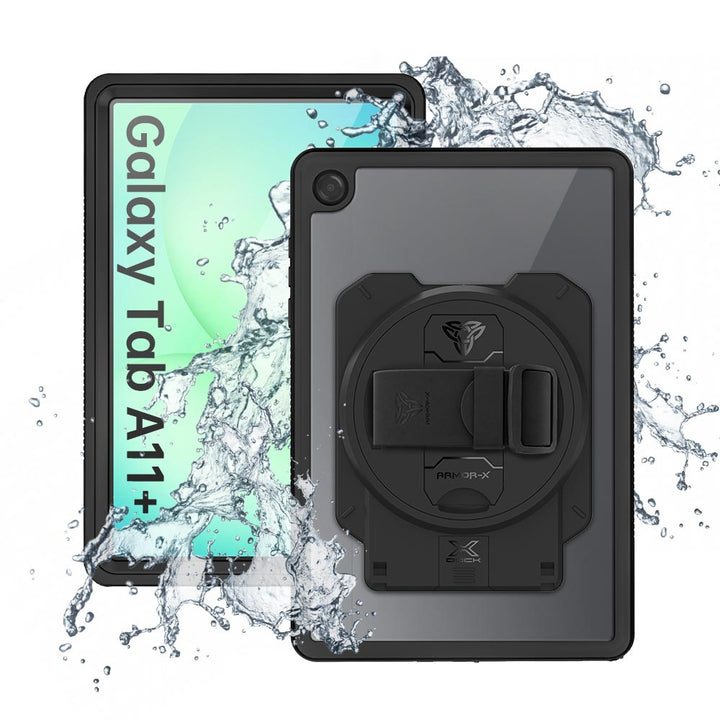 ARMOR-X Samsung Galaxy Tab A11+ A11 Plus ( 11" ) SM-X230 / SM-X235 / SM-X236 / SM-X238 Healthcare &amp; Medical-Grade IP68 Waterproof Shockproof Case with X-DOCK Modular Mount Eco-System.