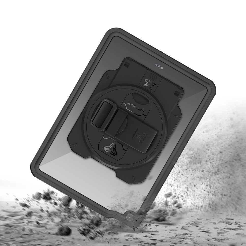 ARMOR-X iPad Air 11 (M4/M3/M2) / Air (5th/4th) Healthcare &amp; Medical-Grade IP68 Waterproof Shockproof Case. Withstands drops from up to 3.9 ft (1.2 m) and meets MIL-STD 810H testing standards, protecting your device from accidental falls during busy clinical and industrial workflows.