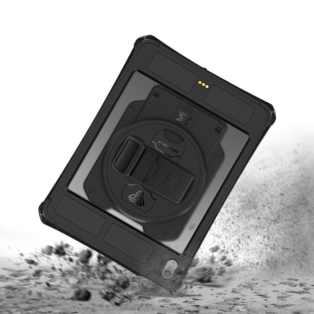 ARMOR-X iPad Air 4 2020 / Air 5 2022 Healthcare &amp; Medical-Grade IP68 Waterproof Shockproof Case. Withstands drops from up to 3.9 ft (1.2 m) and meets MIL-STD 810H testing standards, protecting your device from accidental falls during busy clinical and industrial workflows.