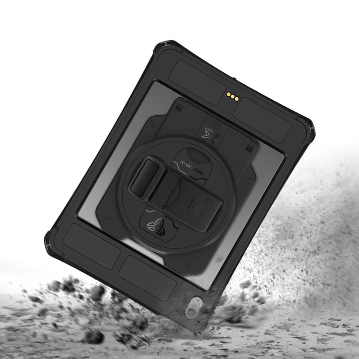 ARMOR-X iPad Air 11 (M2) / (M3) / (M4) Healthcare &amp; Medical-Grade IP68 Waterproof Shockproof Case. Withstands drops from up to 3.9 ft (1.2 m) and meets MIL-STD 810H testing standards, protecting your device from accidental falls during busy clinical and industrial workflows.