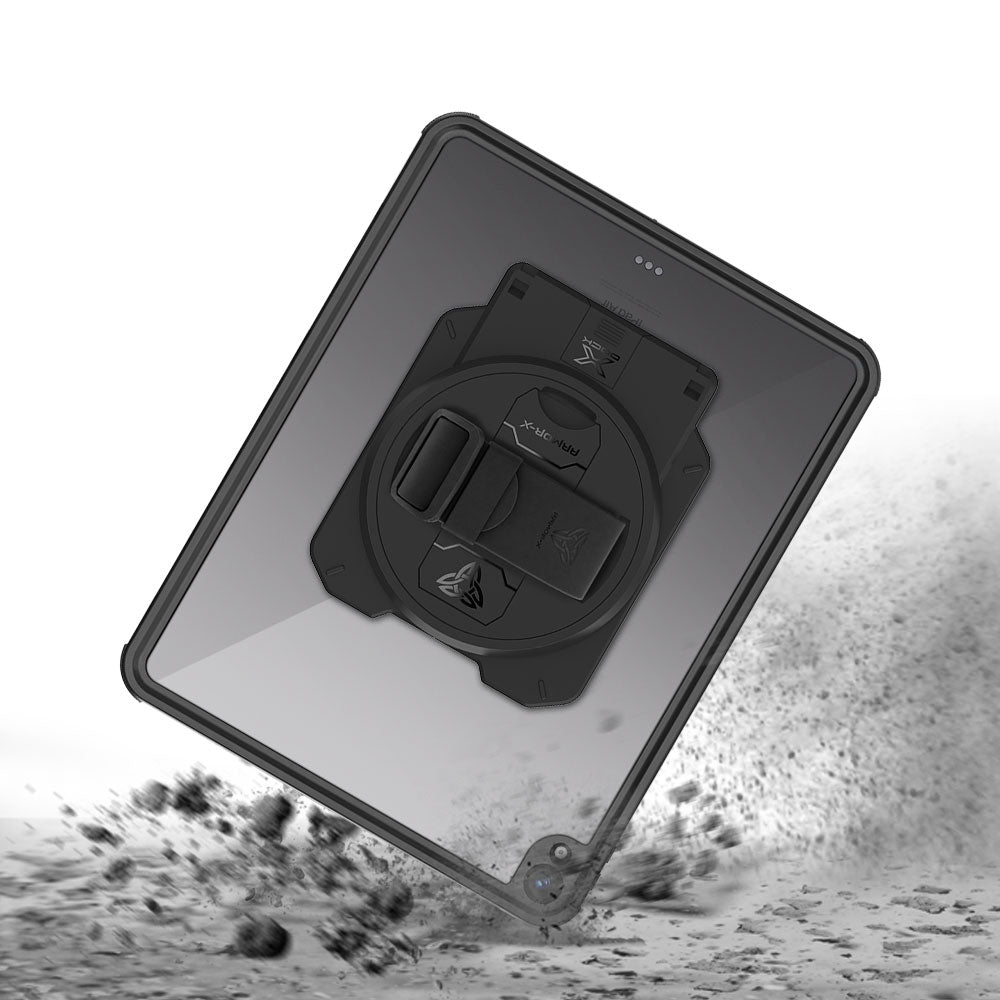 ARMOR-X iPad Air 13 (M2) / (M3) / (M4) Healthcare &amp; Medical-Grade IP68 Waterproof Shockproof Case. Withstands drops from up to 3.9 ft (1.2 m) and meets MIL-STD 810H testing standards, protecting your device from accidental falls during busy clinical and industrial workflows.
