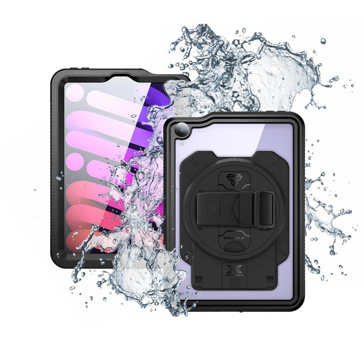 ARMOR-X iPad mini 6 Healthcare &amp; Medical-Grade IP68 Waterproof Shockproof Case with X-DOCK Modular Mount Eco-System.
