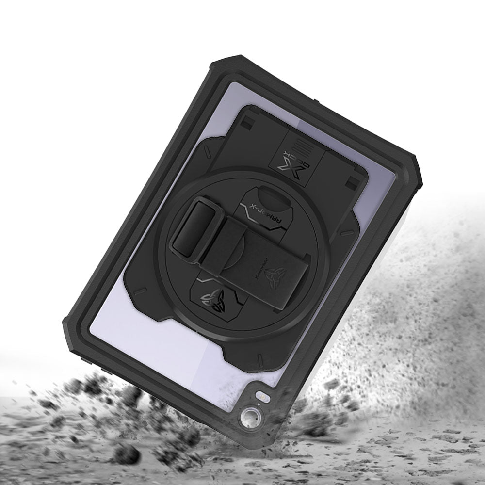 ARMOR-X iPad mini 6 Healthcare &amp; Medical-Grade IP68 Waterproof Shockproof Case. Withstands drops from up to 3.9 ft (1.2 m) and meets MIL-STD 810H testing standards, protecting your device from accidental falls during busy clinical and industrial workflows.