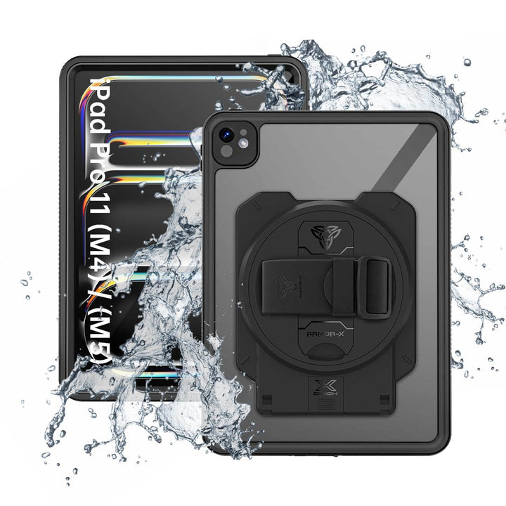 ARMOR-X iPad Pro 11 (M4) / (M5) Healthcare &amp; Medical-Grade IP68 Waterproof Shockproof Case with X-DOCK Modular Mount Eco-System.