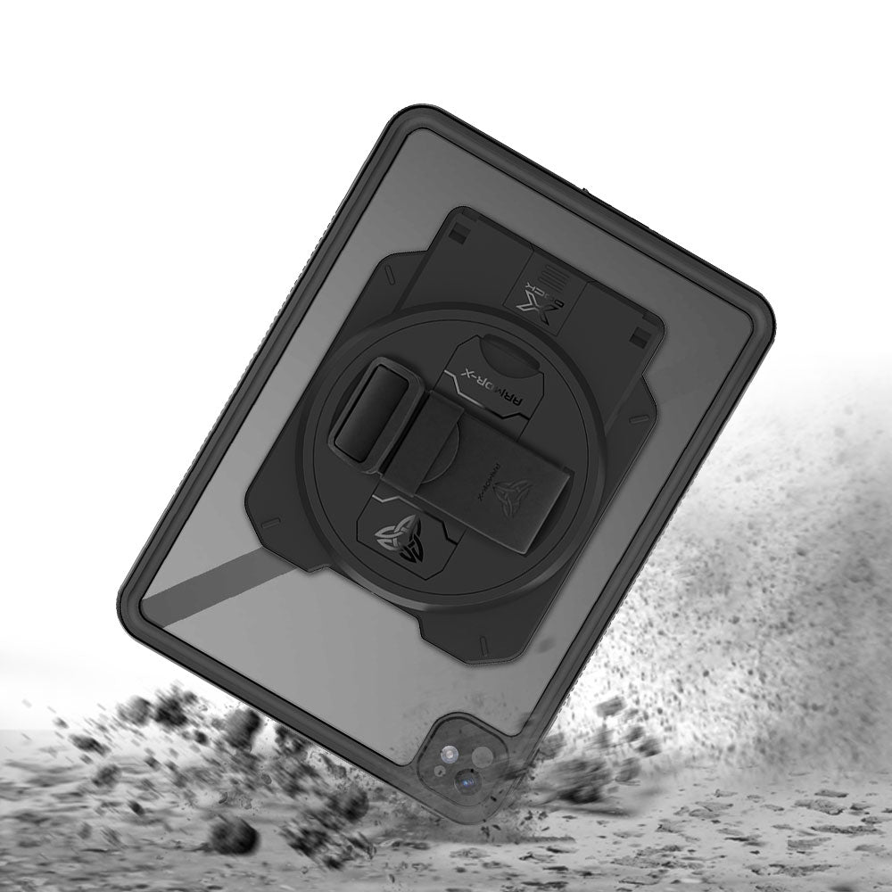 ARMOR-X iPad Pro 11 (M4) / (M5) Healthcare &amp; Medical-Grade IP68 Waterproof Shockproof Case. Withstands drops from up to 3.9 ft (1.2 m) and meets MIL-STD 810H testing standards, protecting your device from accidental falls during busy clinical and industrial workflows.