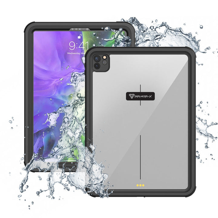 ARMOR-X iPad Pro 11 ( 2nd Gen ) 2020 Waterproof Case IP68 shock & water proof Cover. Rugged Design with waterproof protection.