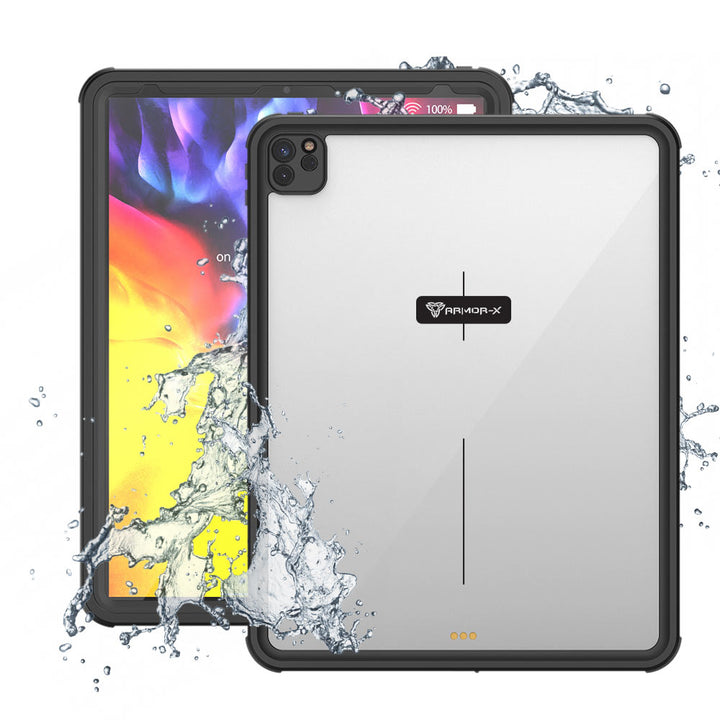 ARMOR-X iPad Pro 12.9 ( 4th Gen. ) 2020 Waterproof Case IP68 shock & water proof Cover. Rugged Design with waterproof protection.