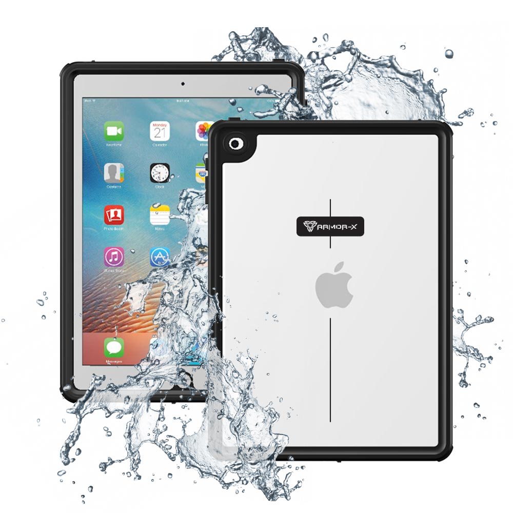 ARMOR-X iPad 9.7 ( 5th / 6th Gen. ) 2017 / 2018 Waterproof Case IP68 shock & water proof Cover. Rugged Design with waterproof protection.