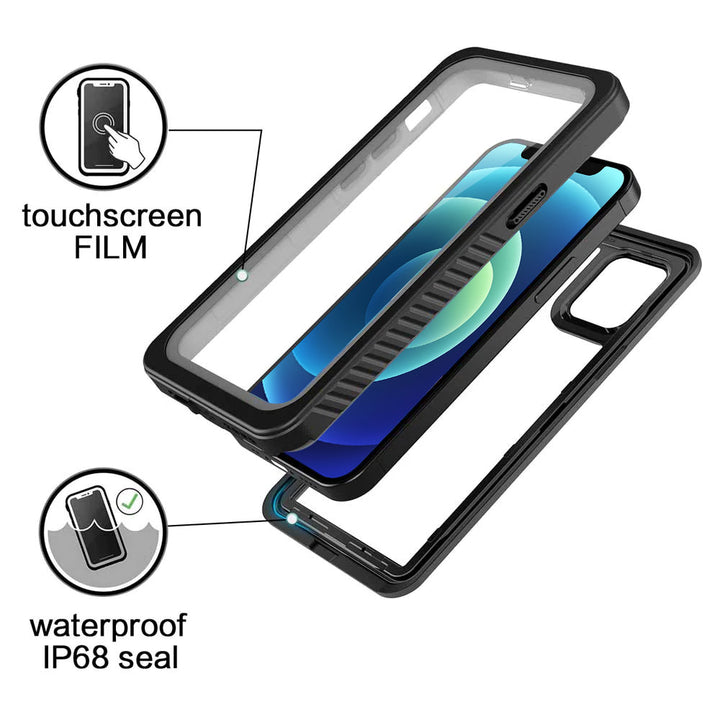 ARMOR-X Phone 12 mini Waterproof Case IP68 shock & water proof Cover. High quality TPU and PC material ensure fully protected from extreme environment - snow, ice, dirt & dust particles.