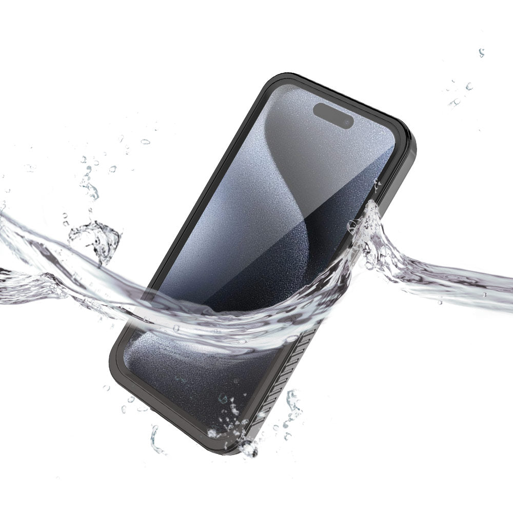 ARMOR-X iPhone 15 Pro Waterproof Case IP68 shock & water proof Cover. IP68 Waterproof with fully submergible to 6.6' / 2 meter.