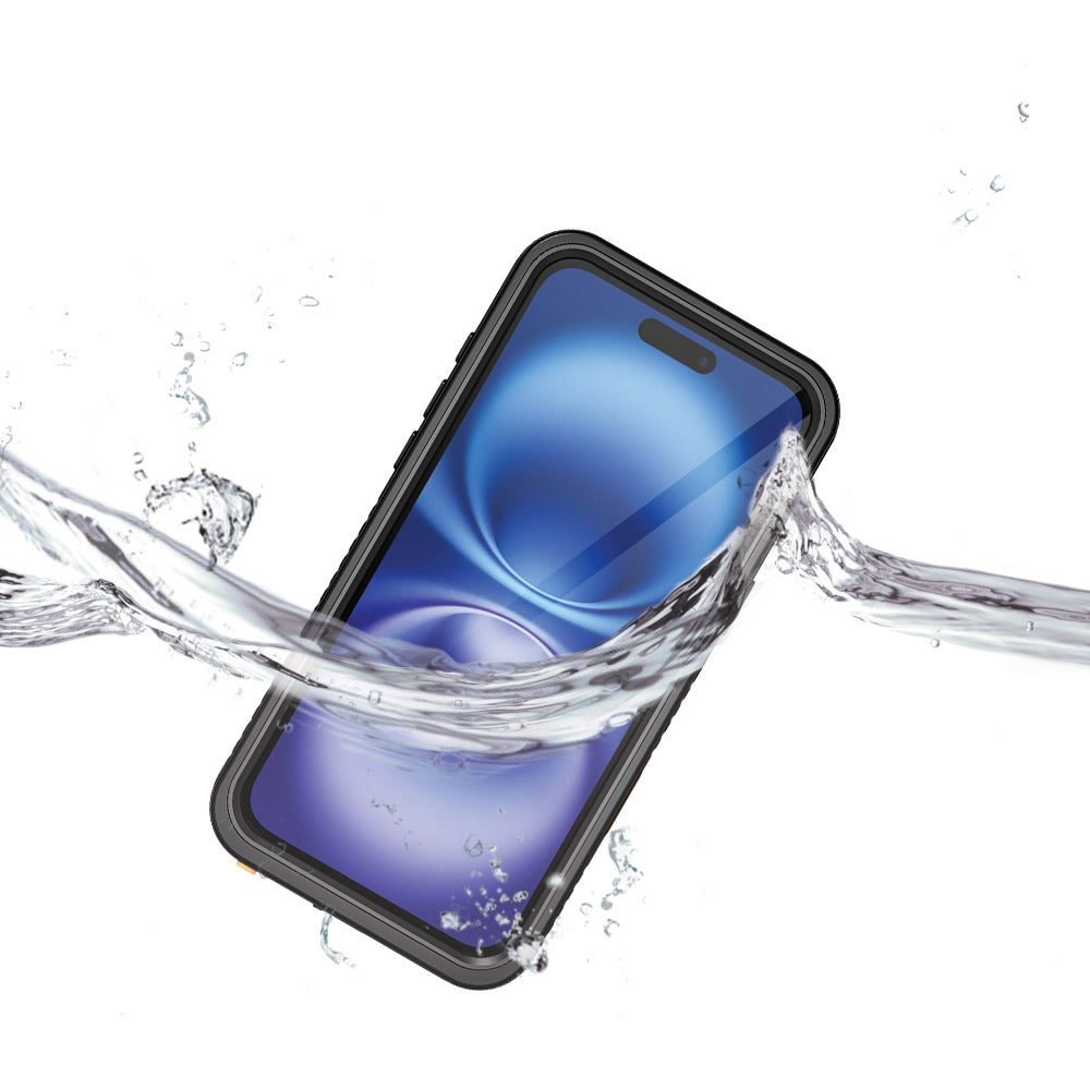 ARMOR-X iPhone 16 Plus Waterproof Case IP68 shock & water proof Cover. IP68 Waterproof with fully submergible to 6.6' / 2 meter.